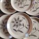 Flat stoneware plates with floral decoration – France – 1970s