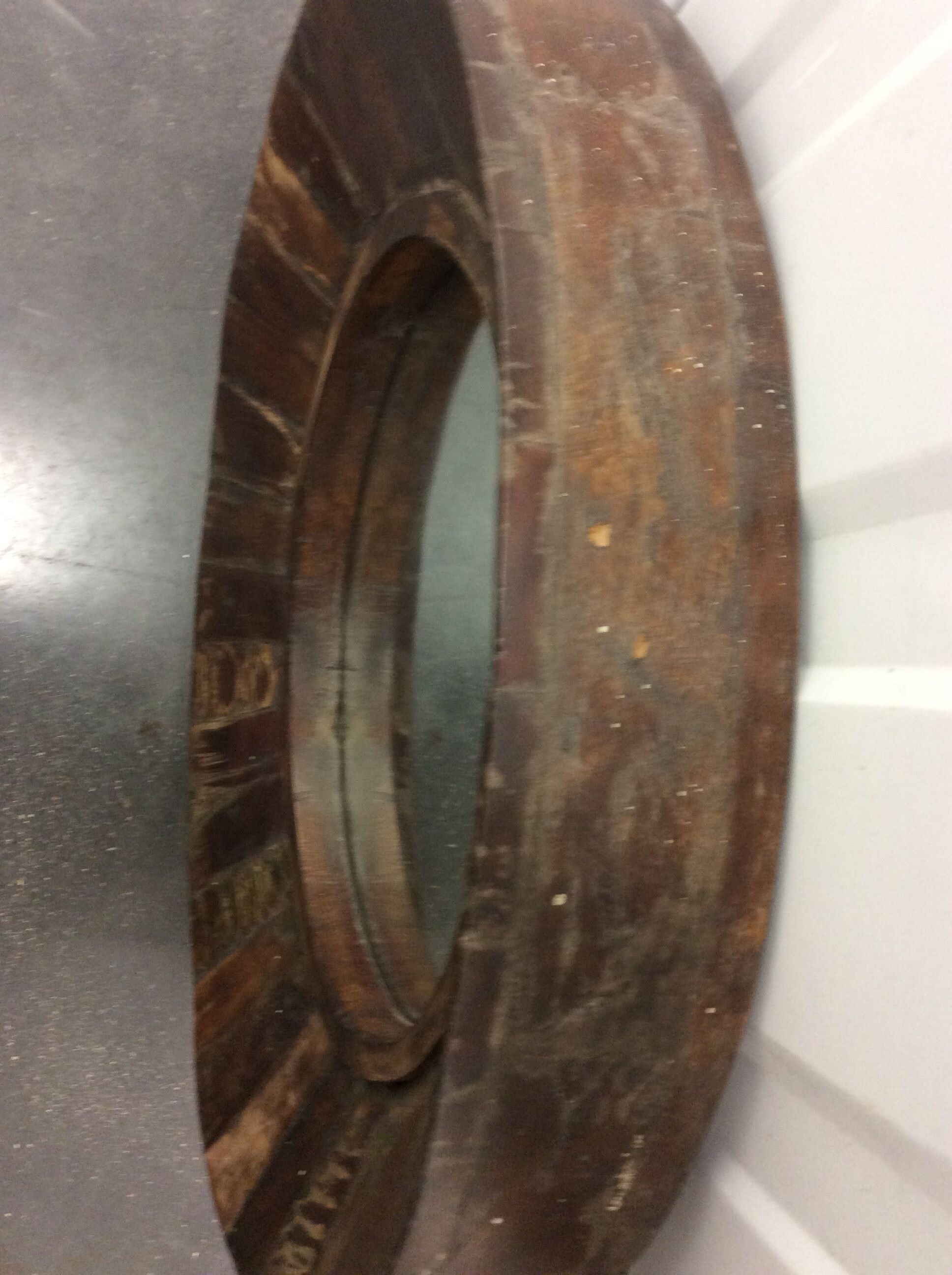 Round mirror Indian wooden massif diameter 50 cm