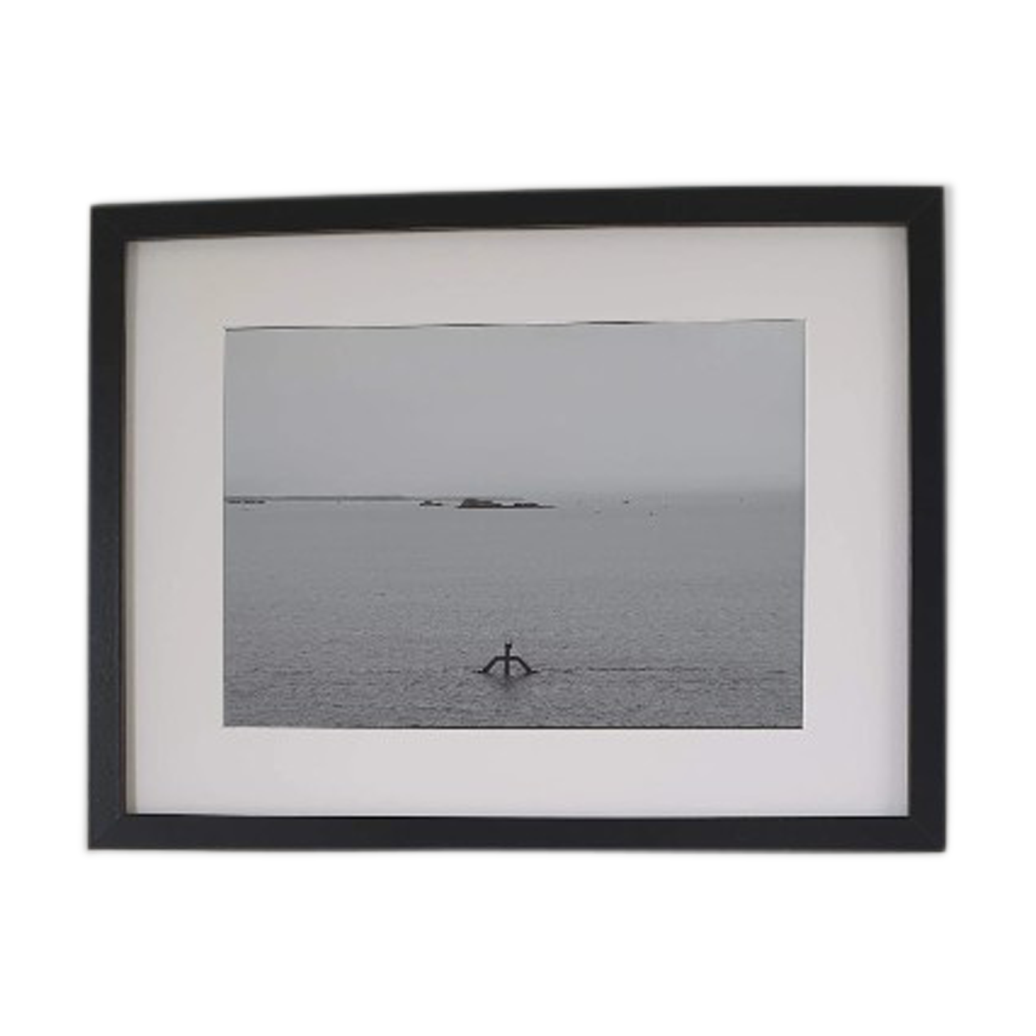 Black and white photograph on aluminium - Saint Malo, Bon Secours swimming pool