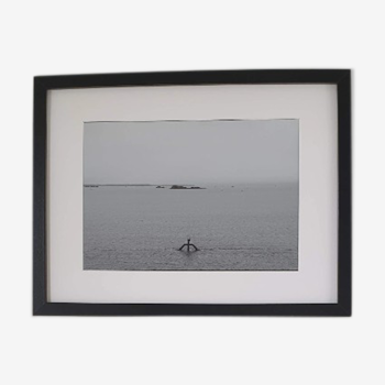 Black and white photograph on aluminum - Saint Malo piscine du Bon Secours