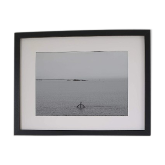 Black and white photograph on aluminum - Saint Malo piscine du Bon Secours