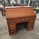 Ancien bureau américain à persienne en S chêne vers 1940