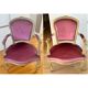Pair of Louis XV style cabriolet armchairs