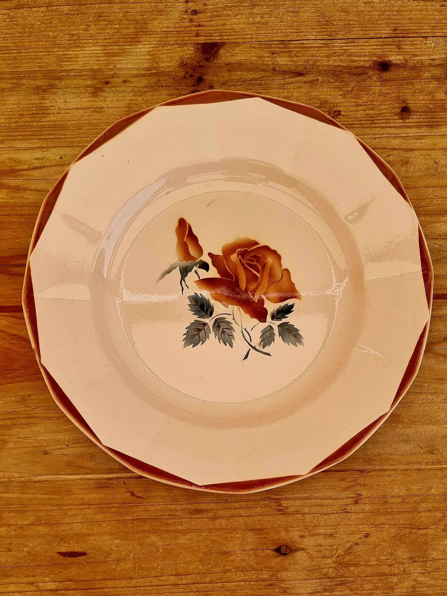 Grande assiette de service Digoin Sarreguemines 9181