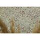1970s Vintage Turkish Oushak Handmade Wool Cotton Cream Area Rug 165x206
