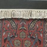 Tapis d’orient en cachemire et soie 44x92cm
