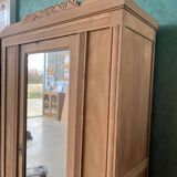 Parisian wardrobe in raw wood