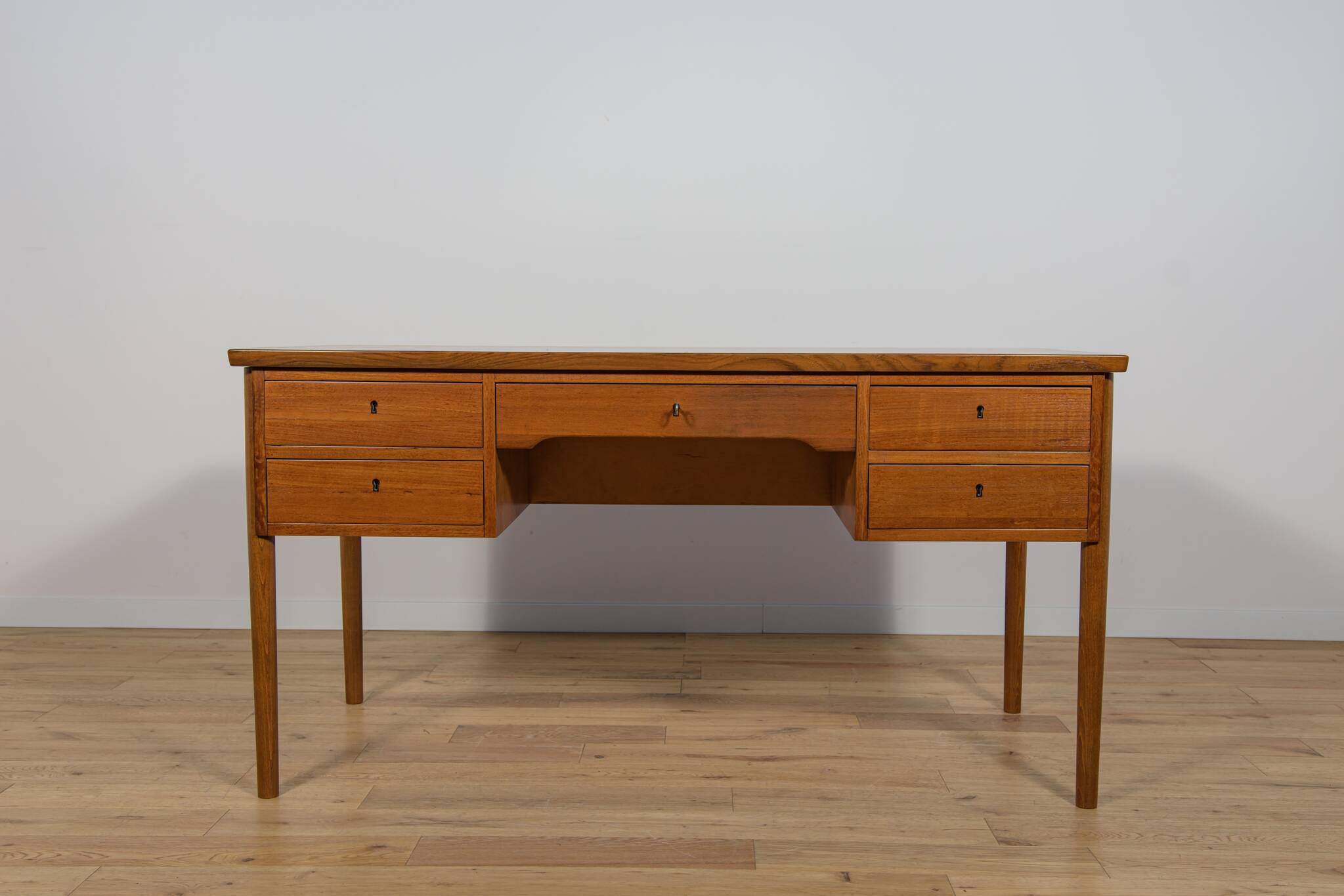 Mid-Century Freestanding Teak Desk, Denmark, 1960s