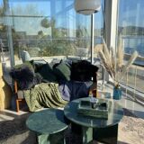 Nesting table 100% marble x Guatemala Green Marble