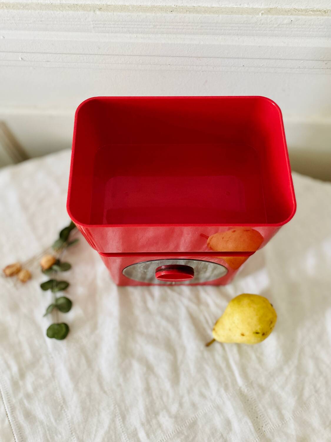 Terraillon red kitchen scale 5kg vintage