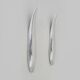Pair of designer wall sconces in aluminium in the style of Lucien Gau.