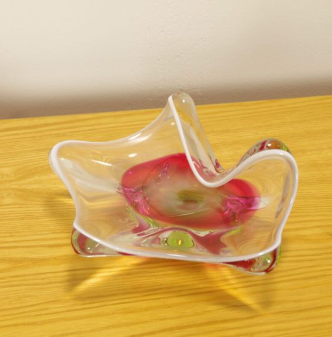 Vintage design glass flower