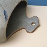 Ceramic wall plant holder with unknown signature floral patterns