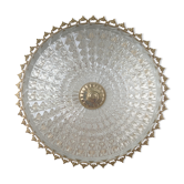 Plafonnier en verre et laiton