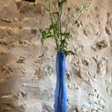 Vase en verre bleu