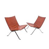 Poul Kjaerholm (1929-1980) pair of PK22 low chairs, Kold Christensen