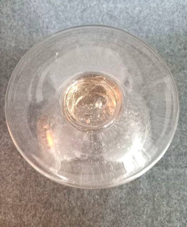 Large cocktail glass or bubble glass vase signed BIOT, 1960s/70s.