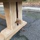 Restored 19th-century monastery dining table in solid oak, 220cm