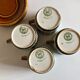 Set of 4 cups of rambouillet 1960 lunches from Boch Belgium