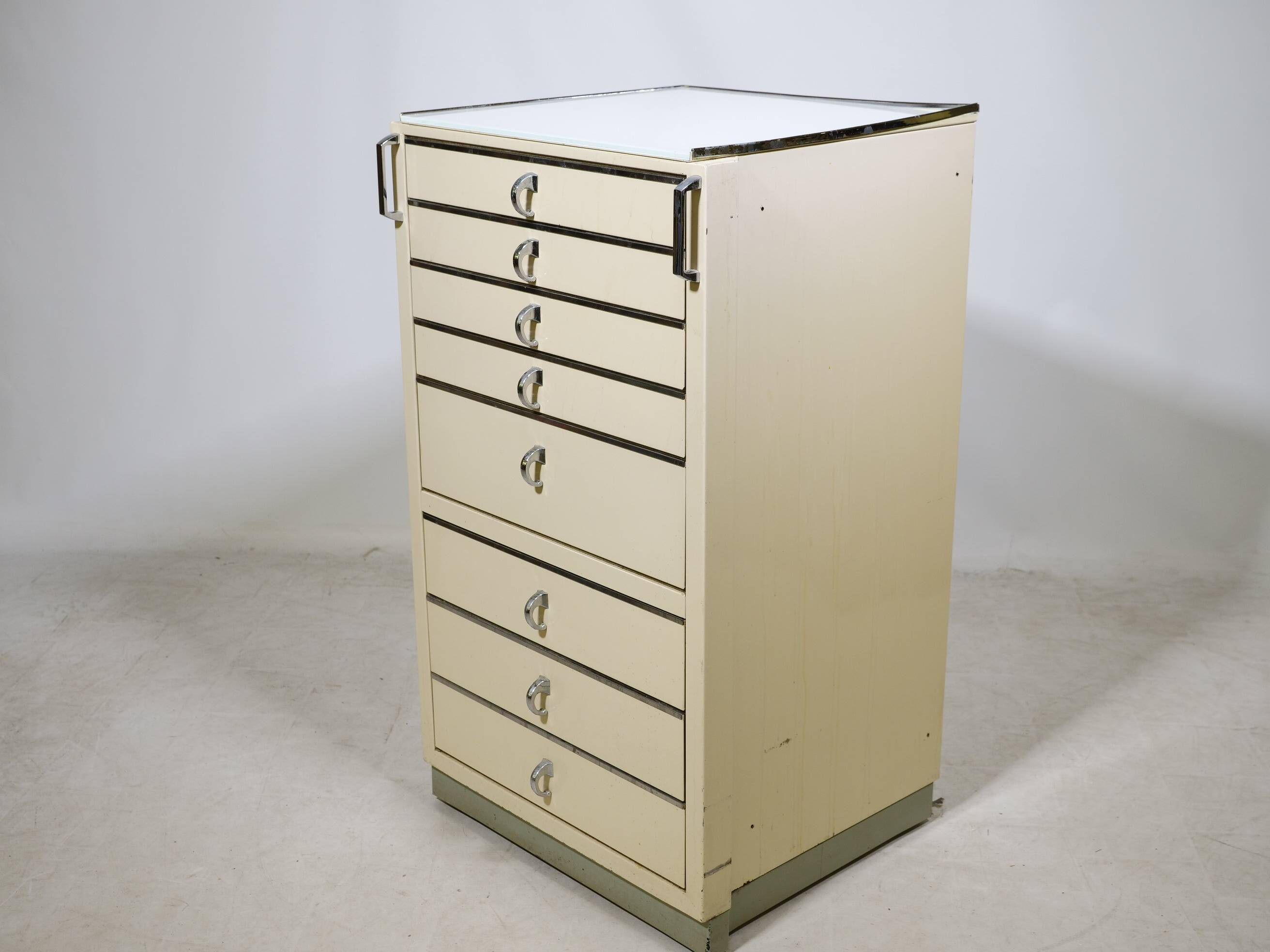 Dental cabinet in metal by Baisch, 1950s