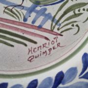 Assiette faïence Henriot Quimper Bretagne