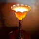 large lamp chalice brass foot and glass pate 1930 art deco