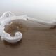2 white cast iron pads art deco 30s 40s