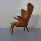 Teak and leather armchair by Svend Skipper for Skippers Møbler, Denmark, 1960s
