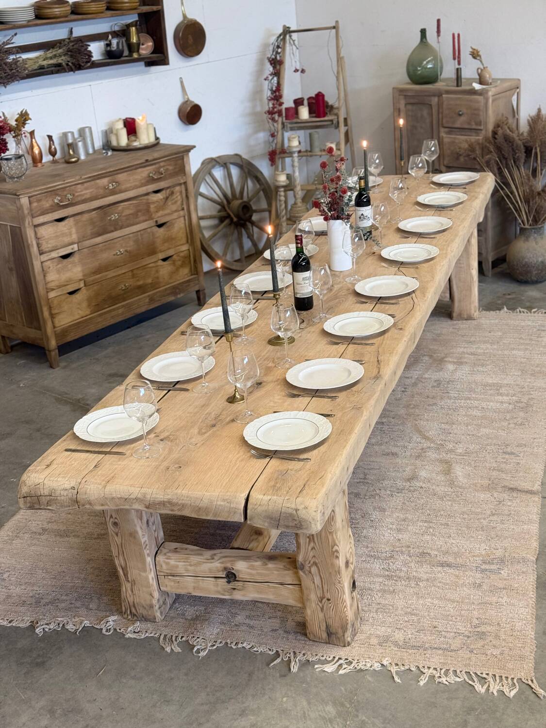 Very large renovated farmhouse table