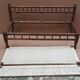 Natural burmese teak sofa and braided cotton seat & backsplash