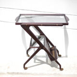 Serving rolling trolley, wood service, 50's