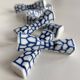 Lot de 6 porte-couteaux ou baguettes en porcelaine bleue