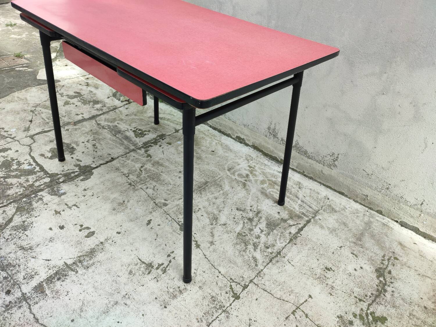 Vintage red formica table