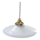 Suspension, Art Deco portable lamp in smooth opaline