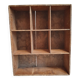Ancien casier en bois / présentoir artisanal