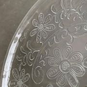 Large Finnish glass plate from the mid-century by Humppila.