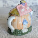 Vintage House-Shaped Slush Teapot - Pastel Colors