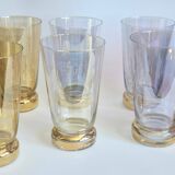 Orangeade set in colored glass