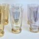Orangeade set in colored glass