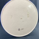 Large circular earthenware dish from Louvière with Longwy style bird decoration