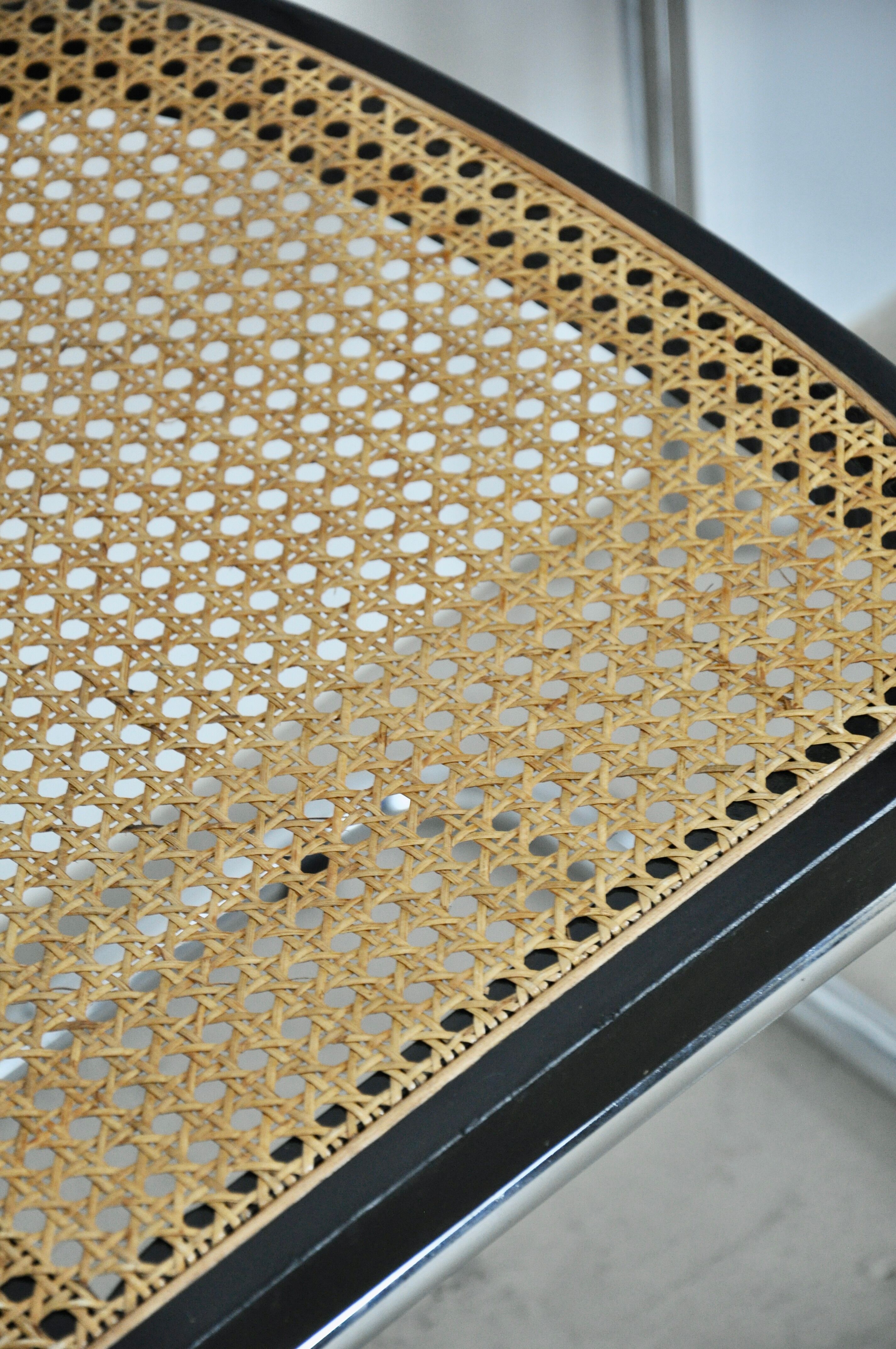 Set of 4 black dinning chairs B32 by Marcel Breuer