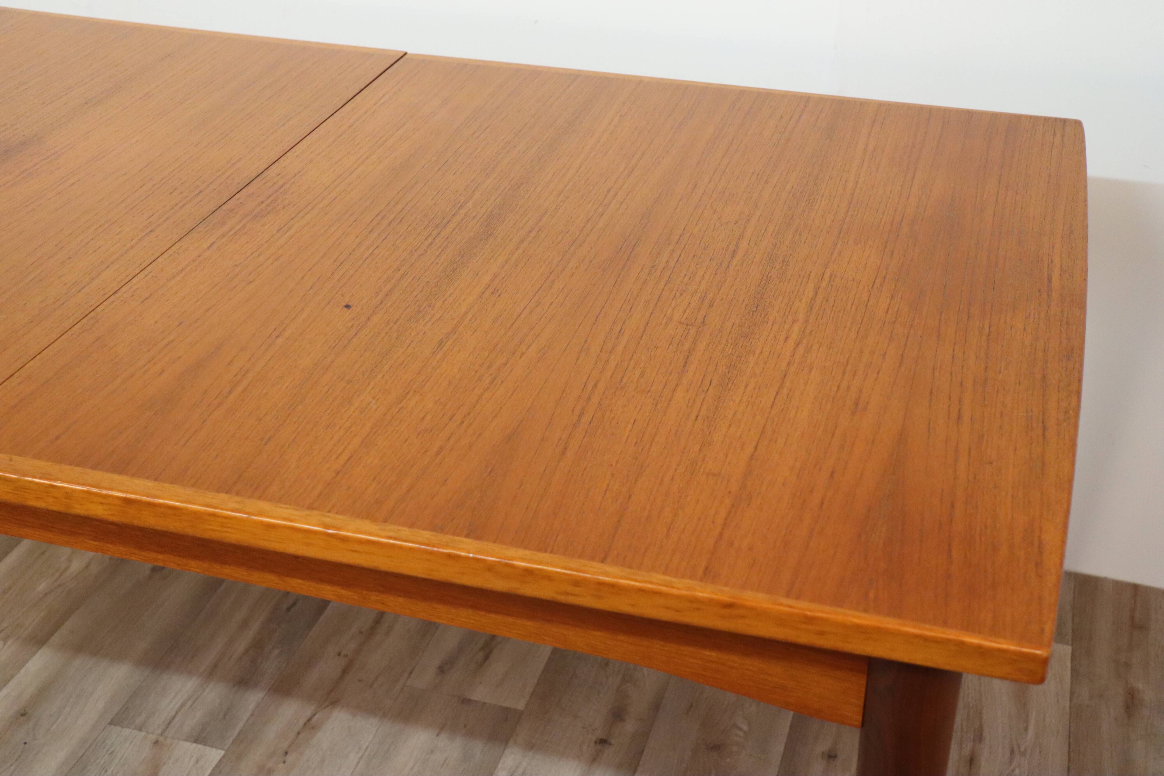 Scandinavian extendable teak dining table 1960
