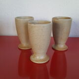 Set of 3 sandstone mazagrans