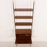 Italian vintage floor to celling wall unit with a bureau or a bar cabinet