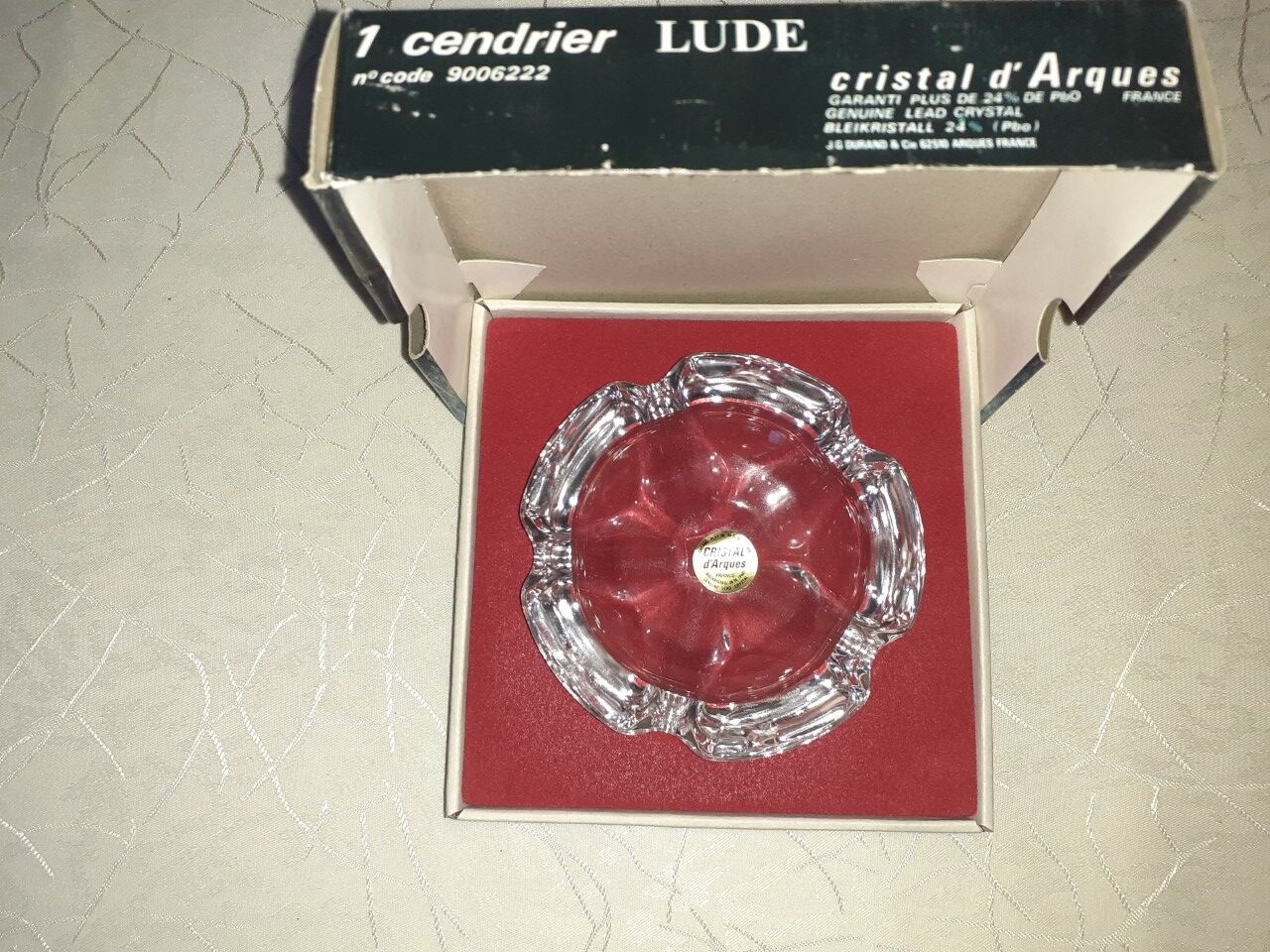 Arques crystal ashtray
