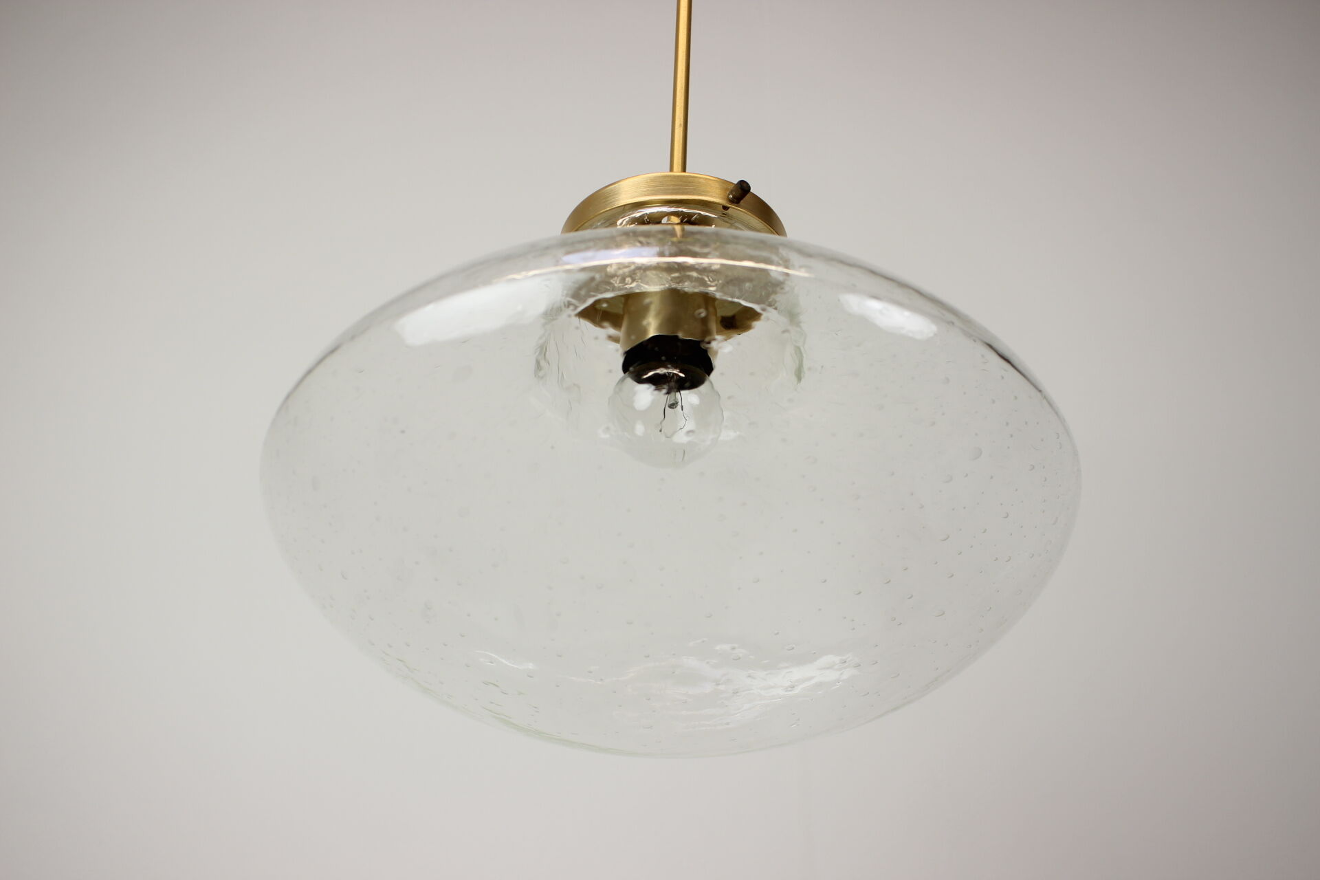 Midcentury glass pedant by kamenicky senov,1970s