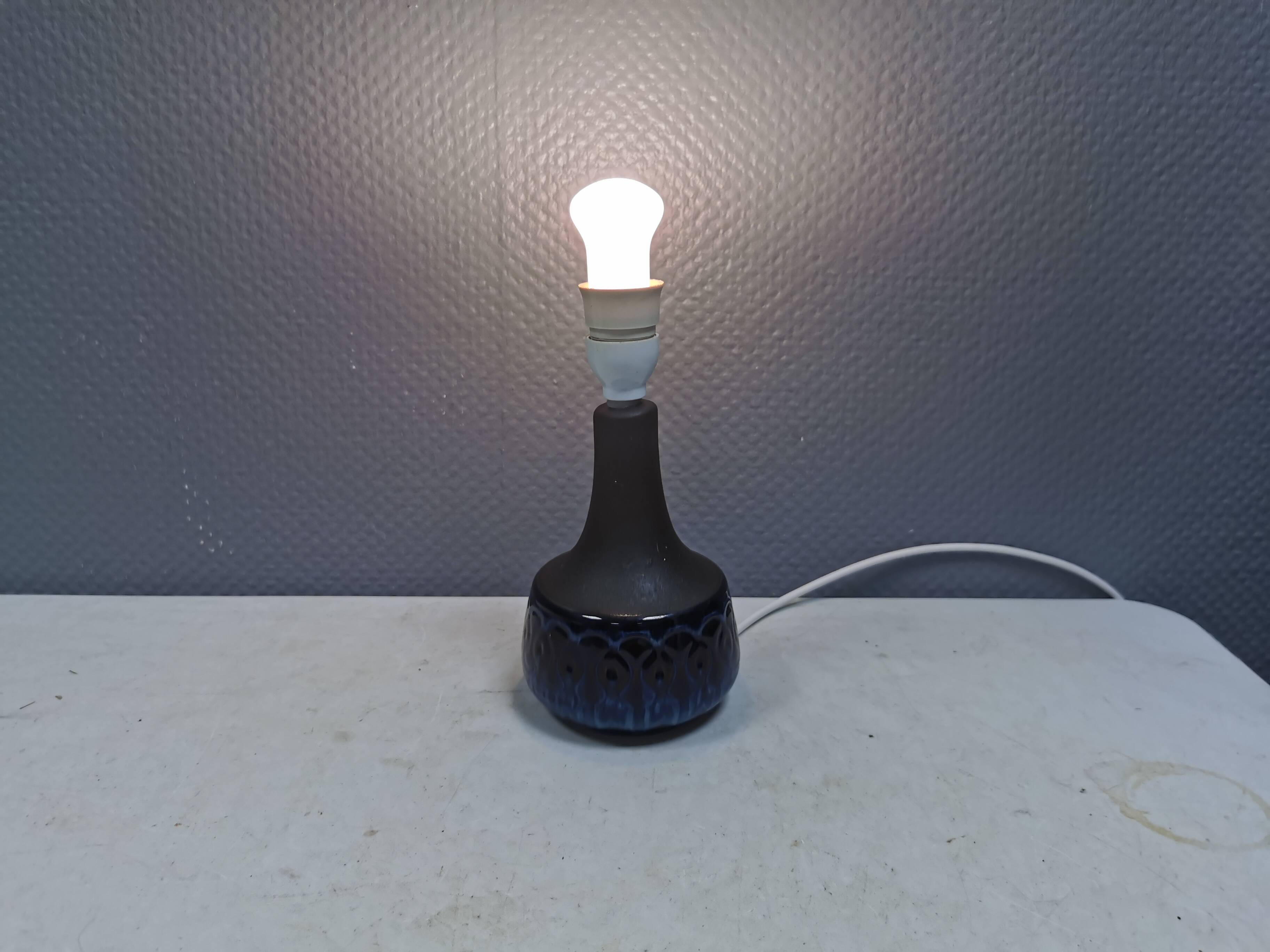 Ceramic table lamp from Søholm, Denmark, 1970s–80s.