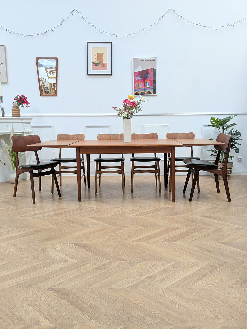 Teak dining table