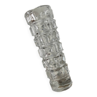 Tubular shaped crystal vase