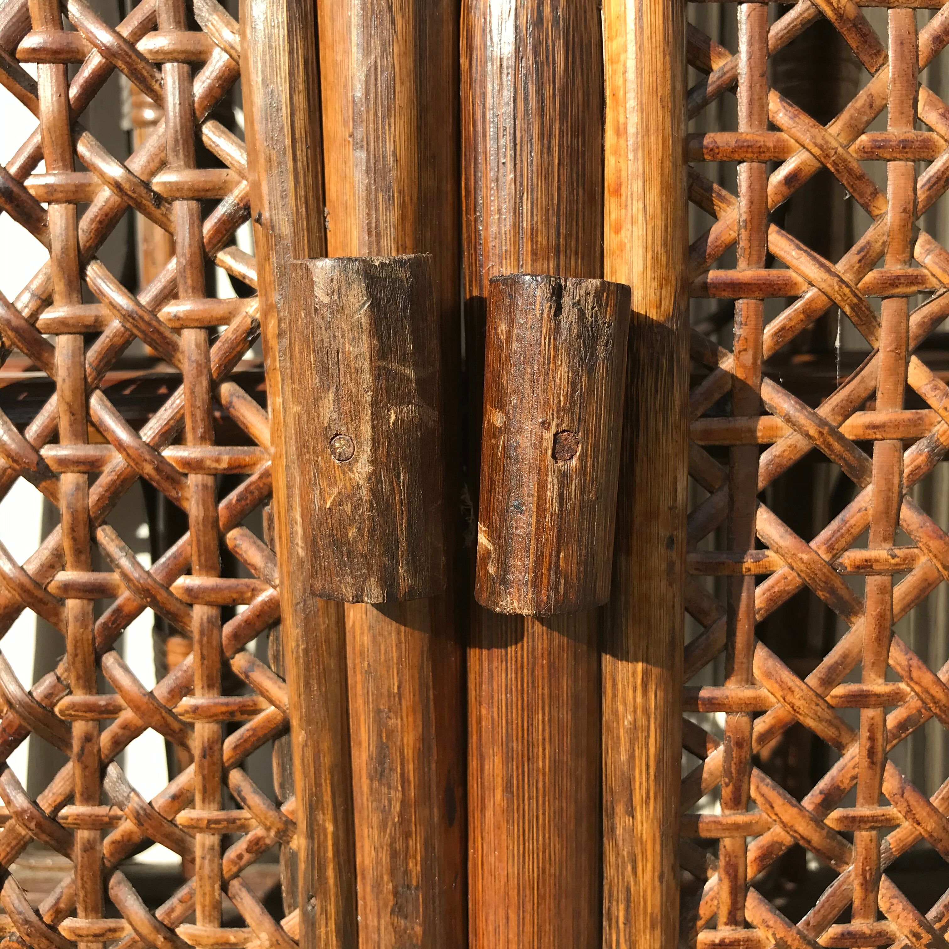 Vintage rattan cabinet